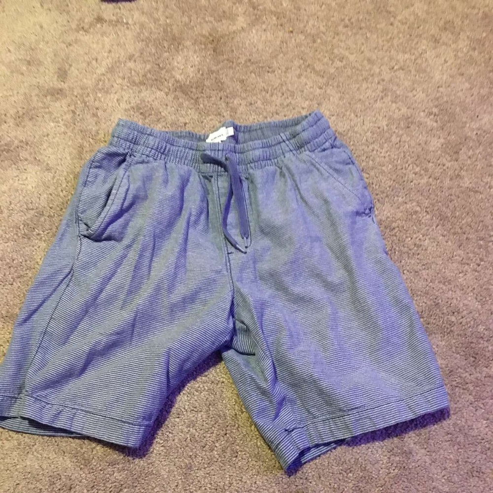 White and blue stripped Dress shorts